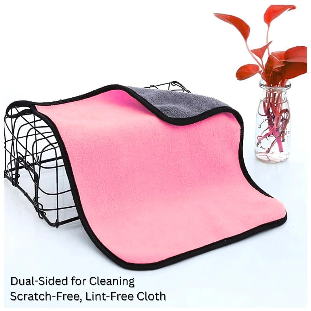 BENKO Micro Fiber Double Layered Clothes with 400GSM Pack of 4 Size 40CM*30CM - Image 6